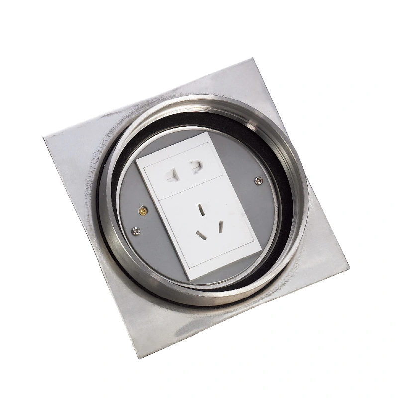 127mm Round Cover Hidden Floor Sockets ប្រភេទ Swivel Underfloor Sockets