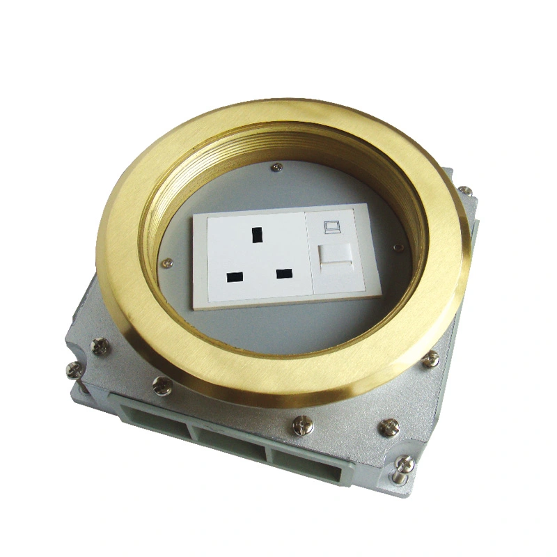 160mm Round Cover Hidden Floor Sockets ប្រភេទ Swivel Underfloor Sockets